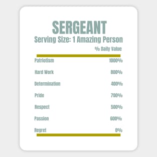 Sergeant Nutrition Facts Magnet